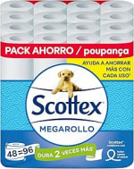 2 pack Scottex Papel Higiénico Megarollo 48 rollos de 2 capas por 37,37€