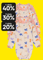 Tot 40% stapelkorting op alle rompertjes bij de Hema