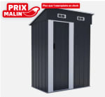 Abri de jardin métal porte coulissante "Memphis" - 1,36 m² - Gris à 99€