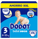 Dodot Bebé Seco Pack Ahorro, Tallas 3 a 5 por 34,39€