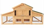 Gallinero para exterior 5-6 Gallinas 180x65x75cm Techo alto por 128€