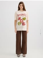 Inside Camiseta Oversize Sheashells para mujer por 5.99€.