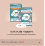 Purina ONE Hydralife gratis na cashback via Tikkie bij de AH