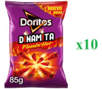 10 x 85g de Doritos Aperitivos de maíz sabor Dinamita Flamin'Hot por 9.4€