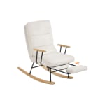 SONGMICS Silla Mecedora Respaldo Regulable Blanco Crema por 75.99€