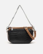 Bolso bandolera con compartimento extraíble y estampado animal print por 9€