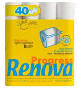 Lot de 40 rouleaux de papier toilette Renova Progress à 25,99€