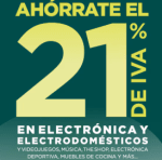 Ahórrate el IVA en tus compras en El Corte Ingles 21% + Financiación 100%