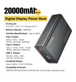 Essager Power Bank 20000mAh PD 65W por 25,54€