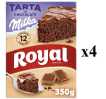 4 Unidades de Royal Tarta Chocolate Milka, Preparado en Polvo - 12 Raciones a 11.2€
