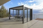 Pergola Bioclimatique Autoportante Motorisée Solaire Pivoine - 12m², Aluminium Gris