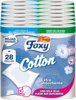 56 rollos Foxy Cotton Papel higiénico de 5 capas extra absorbente por 36,53€