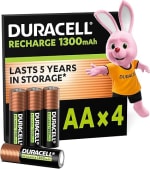 Duracell Oplaadbare AA batterijen - 2500 mAh NiMH - 4 stuks voor €6,97 bij Amazon