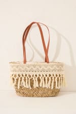 Bolso capazo rafia y encaje Women'secret por 19.99€