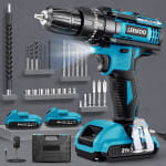 Taladro Atornillador LEEIKOO Bateria 21V con 2 Baterías 2,0Ah por 31,99€