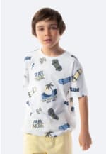 Camiseta estampada manga corta de niño TEX por 1.99€.