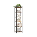 SONGMICS Librería 6 Niveles Marrón Rústico y Negro por 37,40€
