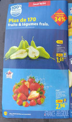 Barquette de 500g de Fraises au prix de 2,96€