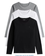Lot de 3 T-Shirts Manches Longues Basic Tommy Hilfiger à 28€
