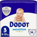 112 pañales DODOT Sensitive - Pañales, 6 A 10 Kg talla 3 por 18,99€