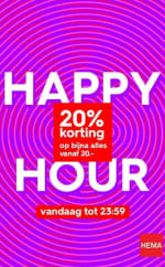 HEMA Happy Hour – 20% korting op (bijna) alles
