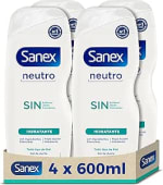 8 botes Sanex Gel de Ducha Neutro Hidratante 600 ml por 14.73€