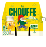 Pack de 6 bouteilles de 33cL de Bière Blonde Belge 8% LA CHOUFFE à 12,05€