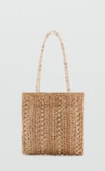 Bolso fibra natural anillas metálicas por 15.99€