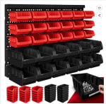 Étagère à outils murale avec 30 boites de rangement empilables DEUBA à 23,99€