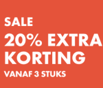 20% extra korting vanaf 3 items bij WE Fashion