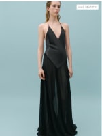 Vestido de seda semitrasparente con cuerpo combinado por 32.99€