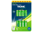 TRONIC® Piles AA ou AAA Accu Ni-MH Ready 2 Use, 1,2 V, 8 pièces à 6,99€