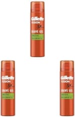 Gillette Fusion5 Ultra Sensitive Shaving Gel for Men, 200 ml, Pack of 3 (£4.84 - £4.3