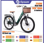 Cysum Cityrun 26" elektrische fiets voor €458,11 dmv code bij Aliexpress