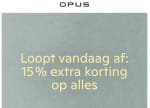 15% extra korting tijdens de Summer Sale van OPUS bij besteding vanaf €50