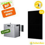 ZENDURE Pack 2,4kWh SolarFlow 2400 Pro + 4 Panneaux LONGI 425W à 959€