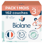 Lot de 162 Couches Biolane à 44,90€
