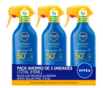 3 unidades NIVEA SUN Protege & Hidrata Spray Solar FP50+ 270 ml por 27,37€