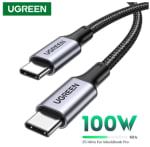 UGREEN-Cable USB tipo C 100W cargador de carga rápida $2.238 en AliExpress, Chile
