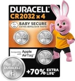 Duracell CR2032 Lithium Coin Batteries 3V 4-Pack – £5.07 + Free Shipping