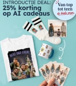 25% introductiekorting op AI fotocadeaus bij Smartphoto