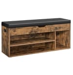 VASAGLE Banco Zapatero Marrón Rústico/Blanco por 48,99€