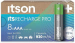 ITSON 8-Pack AAA PRO Rechargeable Batteries – 930mAh, Pre-charged, Made in Japan