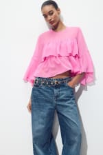 Blusa volantes Zara por 7,99€