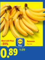 1 kg Bananen voor €0,89 bij de Lidl