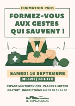 Formation gratuite Premiers Secours Citoyen PSC 1