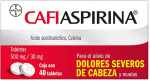 Cafiaspirina Aspirina 500 mg + Cafeína 30 mg, 40 tabletas por $41 en Amazon