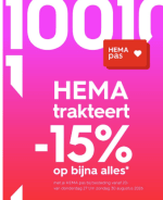 15% korting op bijna alles bij Hema