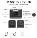 SOLARPLAY Q2501 Estación Energía Portátil LiFePO4 2160WH por 368€