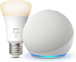 Amazon Echo Dot (nieuwste generatie) + Philips Hue White A60 voor €34,99 bij Amazon